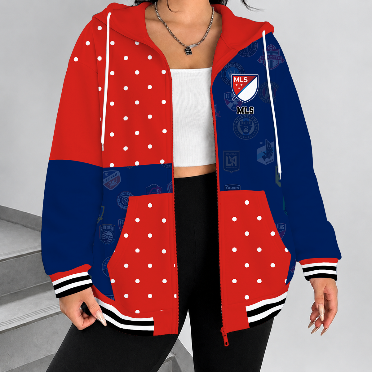 [GOAL DEAL] NEW CUSTOMIZED MLS32 MLS ALL TEAMS ZIP HOODIE