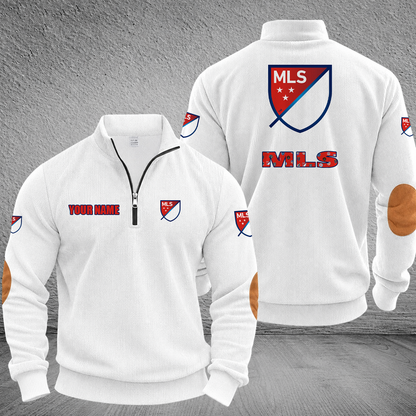 [GOAL DEAL] NEW CUSTOMIZED MLS32 MLS ALL TEAM MULTICOLOR STRIPED QUATER ZIP SWEATSHIRT