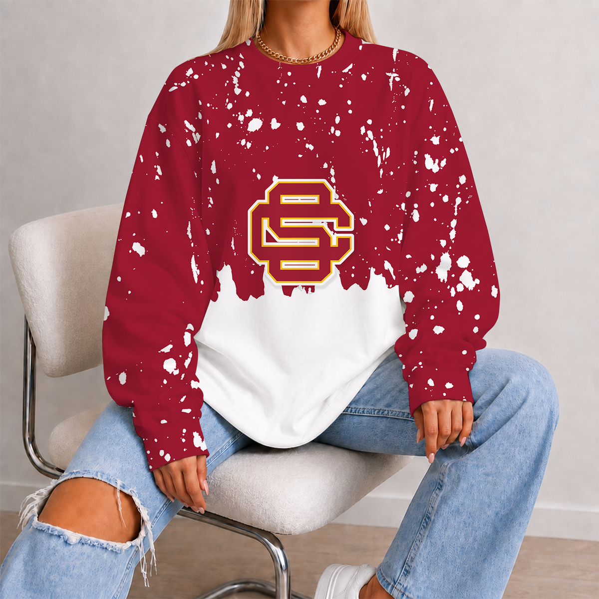 [TOUCHDOWN DEAL] NEW CUSTOMIZED NCAA FBS32 USC USC TROJANS UNISEX SWEATSHIRT