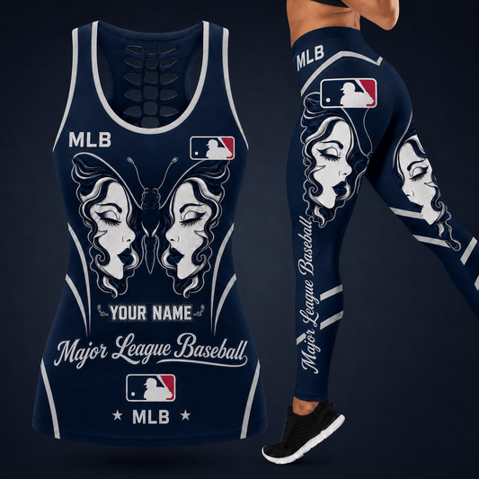 [HOMERUN DEAL] NEW CUSTOMIZED MLB32 ALL TEAMS HOLLOW TANK TOP & LEGGINGS SET