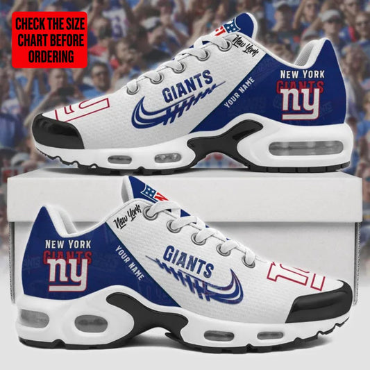 [TOUCHDOWN DEAL] NEW CUSTOMIZED NFL32 NYG NEW YORK GIANTS AIR MAX PLUS SNEAKERS