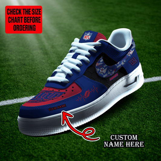 [TOUCHDOWN DEAL] NEW CUSTOMIZED NFL32 NYG NEW YORK GIANTS AF1 SHOES
