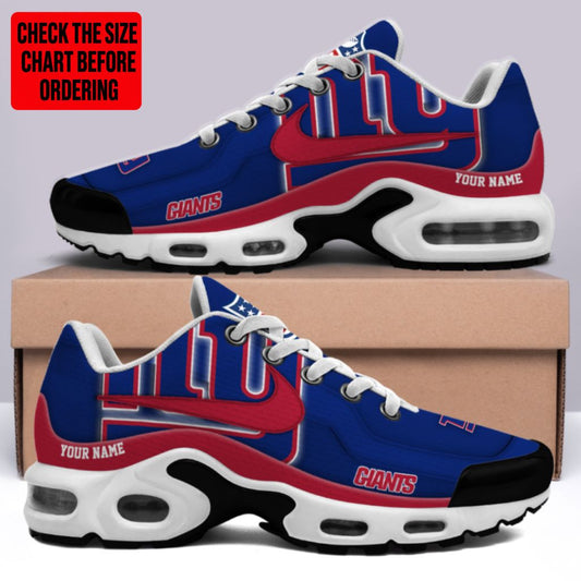 [TOUCHDOWN DEAL] NEW CUSTOMIZED NFL32 NYG NEW YORK GIANTS AIR MAX PLUS SNEAKERS