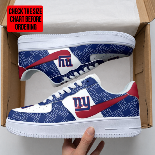 [TOUCHDOWN DEAL] NEW CUSTOMIZED NFL32 NYG NEW YORK GIANTS AF1 SHOES