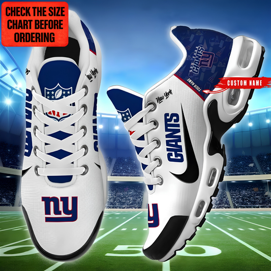 [TOUCHDOWN DEAL] NEW CUSTOMIZED NFL32 NYG NEW YORK GIANTS AIR MAX PLUS SNEAKERS