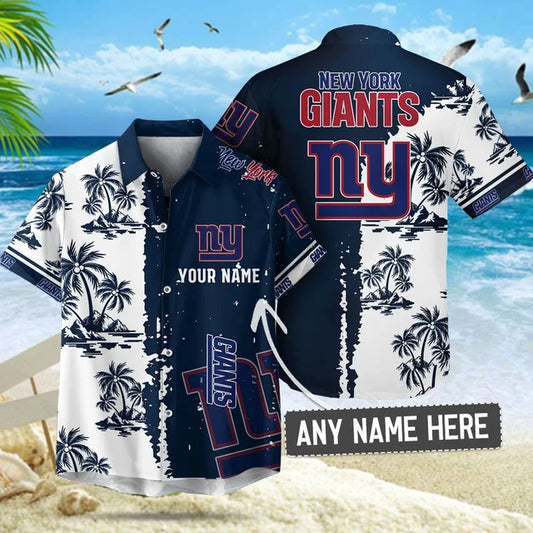 [TOUCHDOWN DEAL] NEW CUSTOMIZED NFL32 NYG NEW YORK GIANTS UNISEX HAWAIIAN SHIRT & SHORTS SET