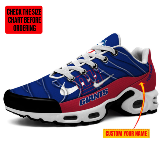 [TOUCHDOWN DEAL] NEW CUSTOMIZED NFL32 NYG NEW YORK GIANTS AIR MAX PLUS SNEAKERS
