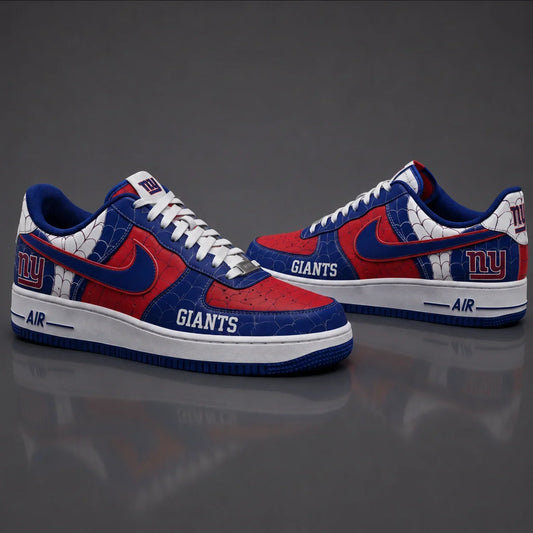 [TOUCHDOWN DEAL] NEW CUSTOMIZED NFL32 NYG NEW YORK GIANTS x SPIDER AF1 SHOES