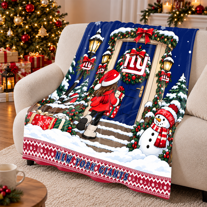 [TOUCHDOWN DEAL] NEW CUSTOMIZED NFL32 NYG THE GIANTS FLEECE BLANKET