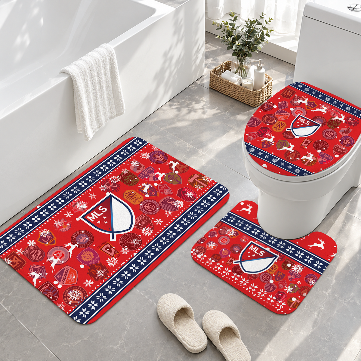 [GOAL DEAL] NEW CUSTOMIZED MLS32 MLS ALL TEAM 3-PIECE BATHROOM RUG SET