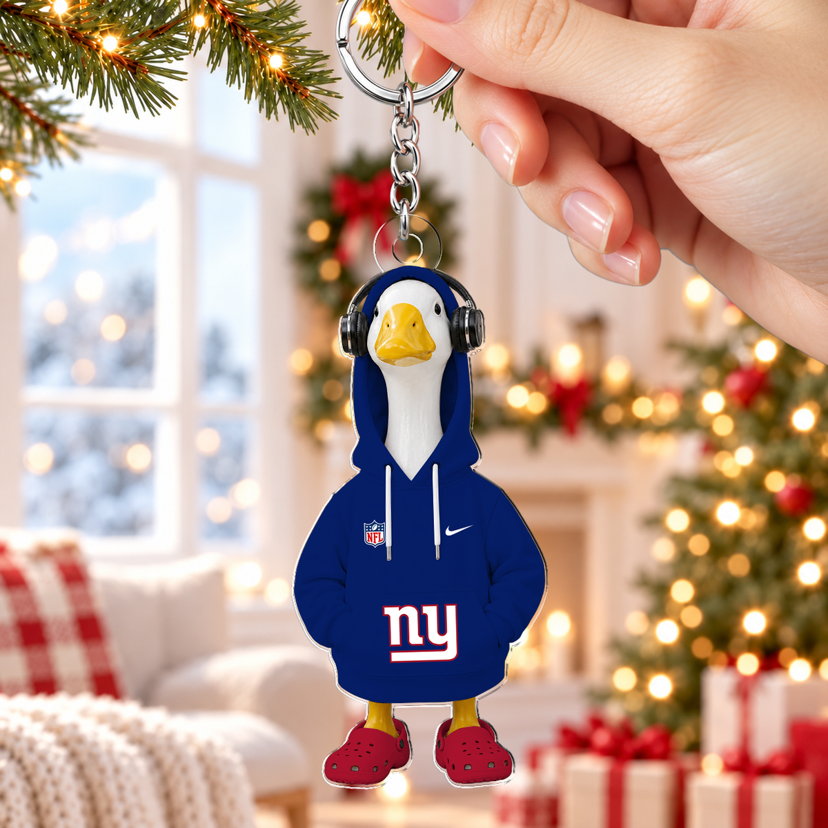[TOUCHDOWN DEAL] NEW CUSTOMIZED NFL32 NYG NEW YORK GIANTS ACRYLIC KEYCHAIN