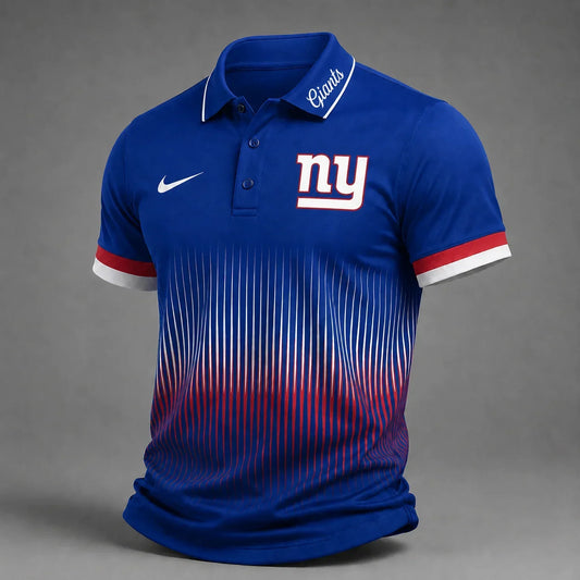 [TOUCHDOWN DEAL] NEW CUSTOMIZED NFL32 NYG NEW YORK GIANTS POLO SHIRT