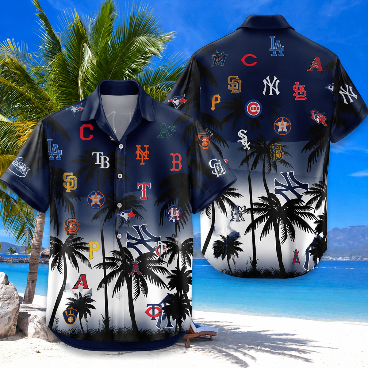 [HOMERUN DEAL] NEW CUSTOMIZED MLB32 ALL TEAMS UNISEX HAWAIIAN SHIRT & SHORTS SET