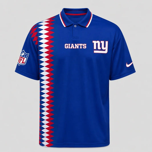 [TOUCHDOWN DEAL] NEW CUSTOMIZED NFL32 NYG NEW YORK GIANTS POLO SHIRT