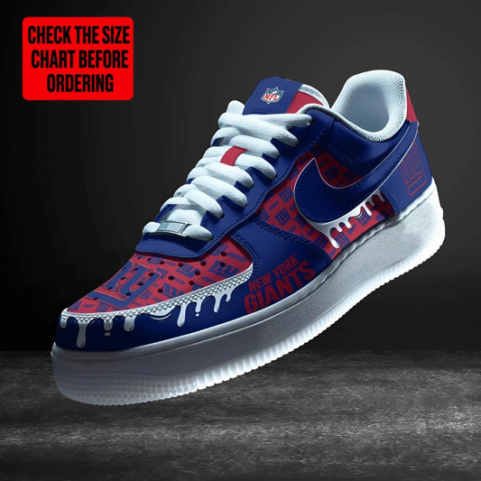 [TOUCHDOWN DEAL] NEW CUSTOMIZED NFL32 NYG NEW YORK GIANTS AF1 SHOES