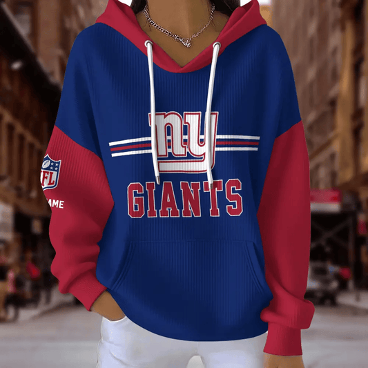 [TOUCHDOWN DEAL] NEW CUSTOMIZED NFL32 NYG NEW YORK GIANTS RIBBED HOODIE & SWEATSHIRT