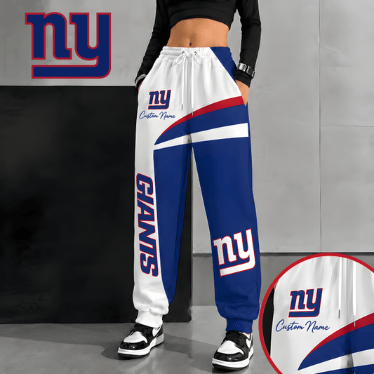 [TOUCHDOWN DEAL] NEW CUSTOMIZED NFL32 NYG NEW YORK GIANTS SWEATPANTS