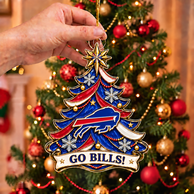 [TOUCHDOWN DEAL] NEW CUSTOMIZED NFL03 BFB BUFFALO BILLS CHRISTMAS ACRYLIC ORNAMENT