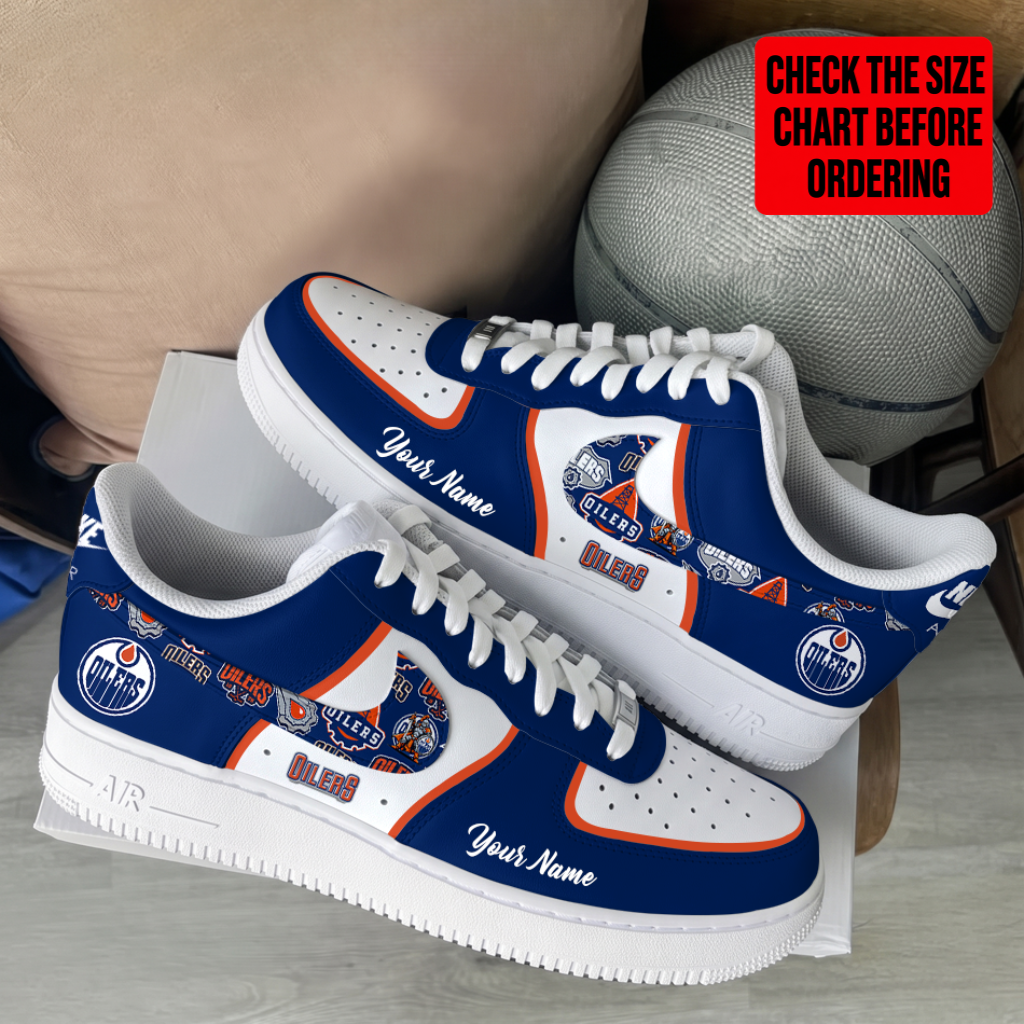 [PUCK DROP DEAL] NEW CUSTOMIZED NHL03 EMO EDMONTON OILERS AF1 SHOES