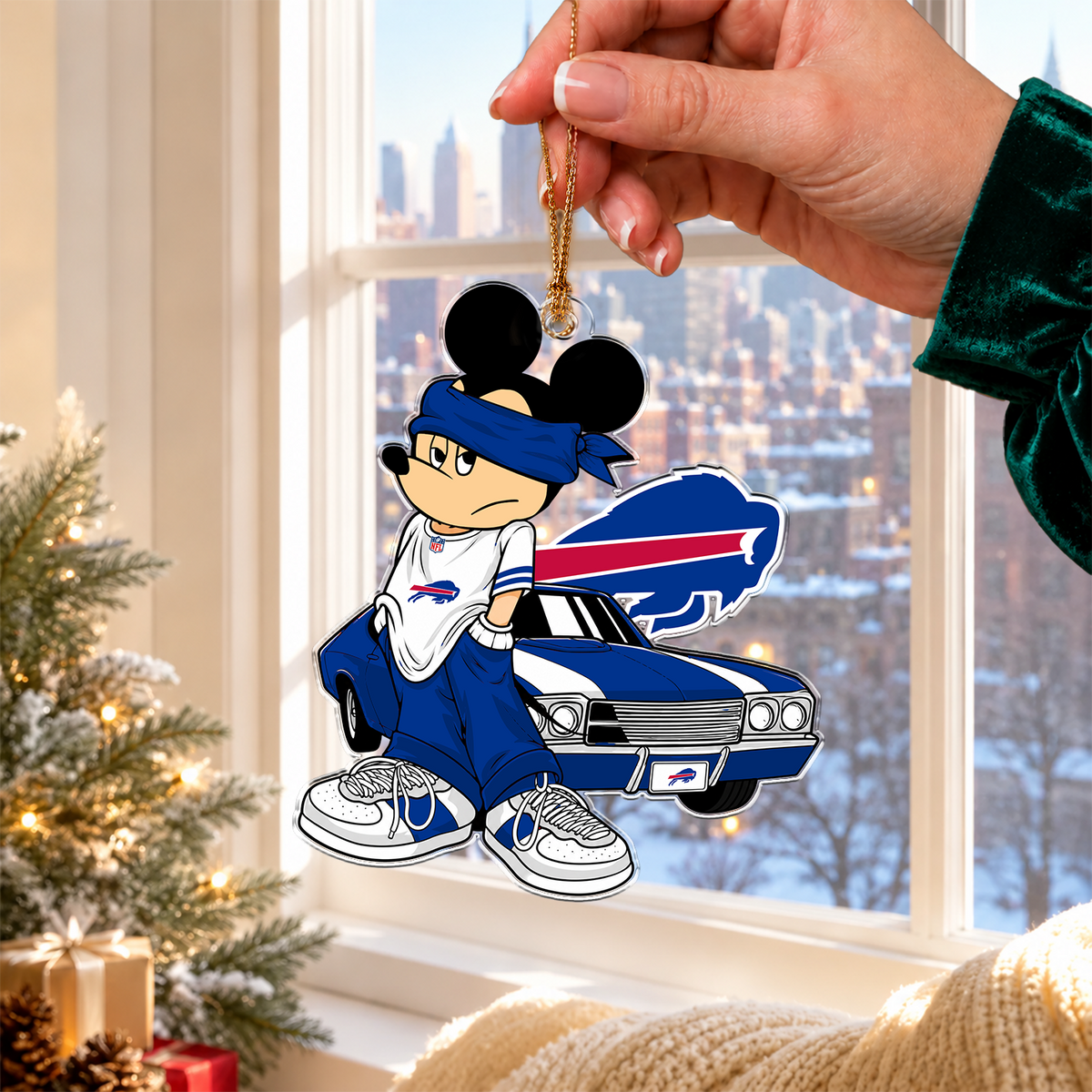 [TOUCHDOWN DEAL] NEW CUSTOMIZED NFL03 BFB BUFFALO BILLS CHRISTMAS ACRYLIC ORNAMENT