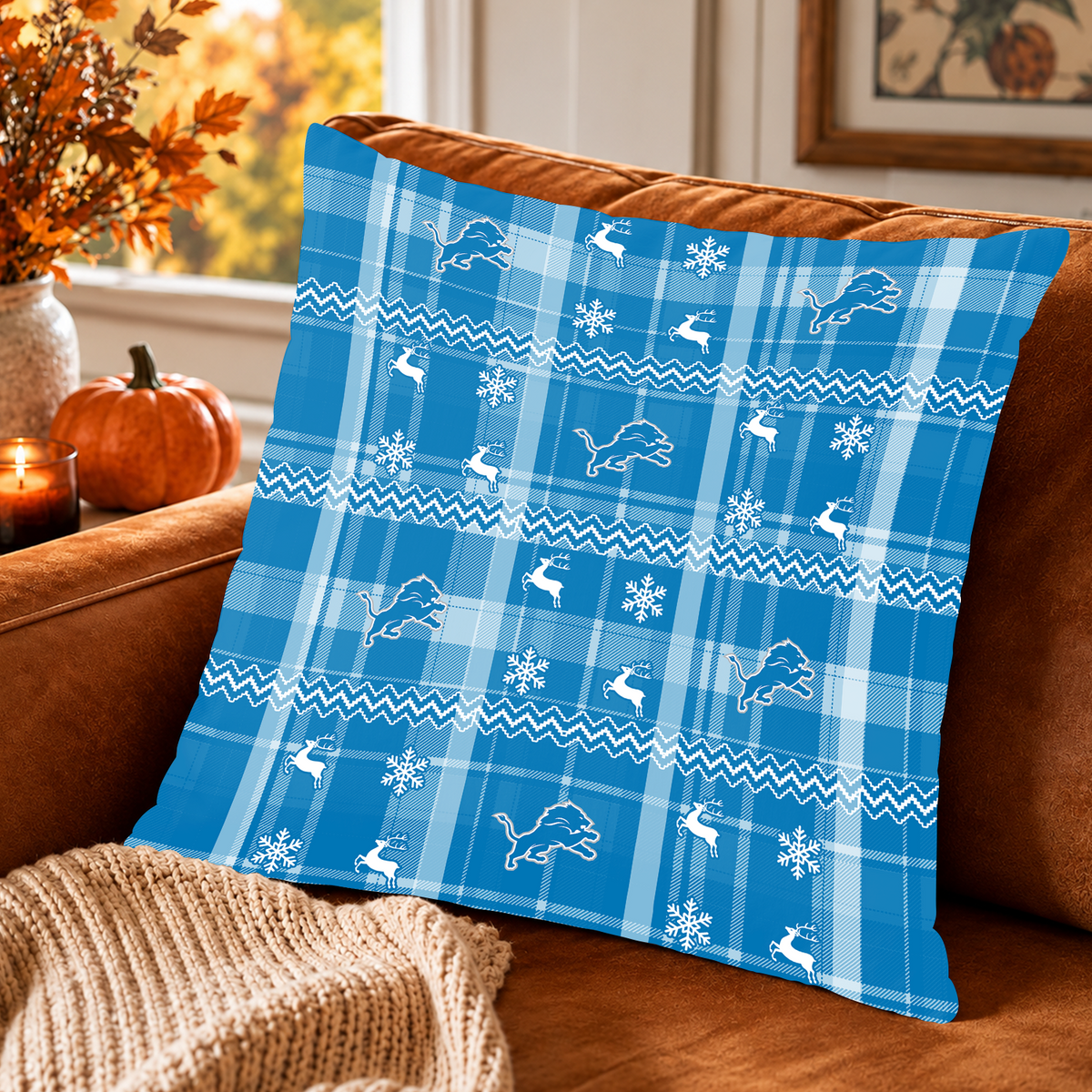 [TOUCHDOWN DEAL] NEW CUSTOMIZED NFL04 DTL THE LIONS ENVELOPE PILLOW CASE