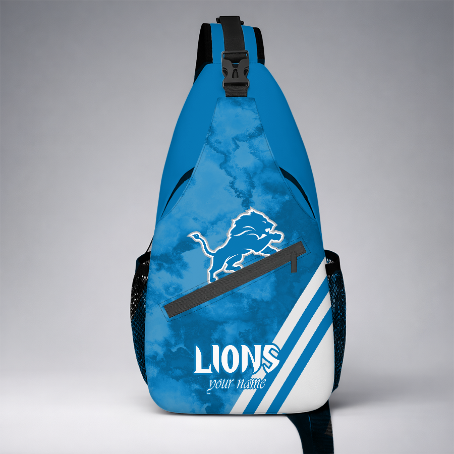 [TOUCHDOWN DEAL] NEW CUSTOMIZED NFL04 DTL DETROIT LIONS SLING BAG