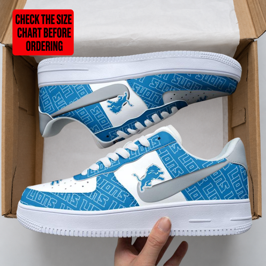 [TOUCHDOWN DEAL] NEW CUSTOMIZED NFL04 DTL DETROIT LIONS AF1 SHOES