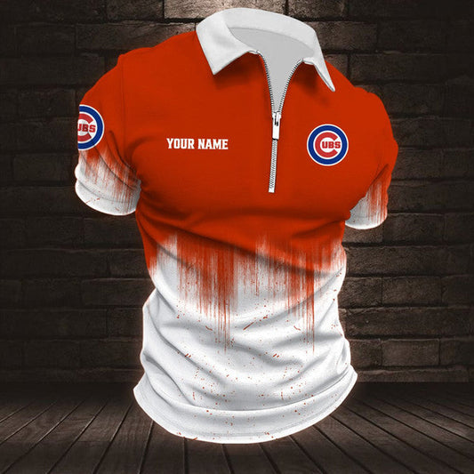 [HOMERUN DEAL] NEW CUSTOMIZED MLB04 CCS CHICAGO CUBS ZIP POLO SHIRT