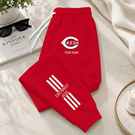 [HOMERUN DEAL] NEW CUSTOMIZED MLB05 CRS CINCINNATI REDS SWEATPANTS