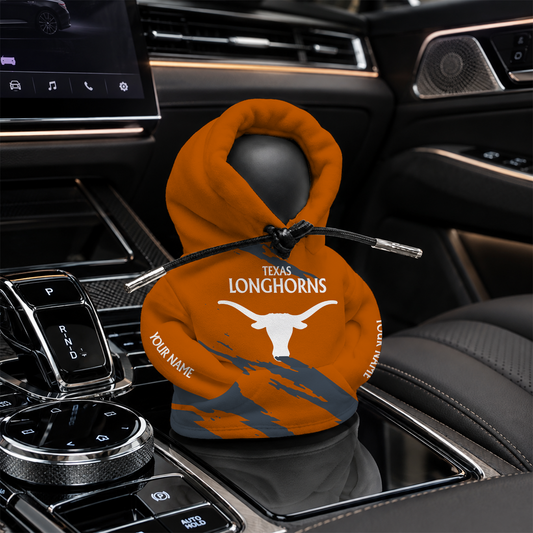 [HOMERUN DEAL] NEW CUSTOMIZED NCAA CWS05 TXL TEXAS LONGHORNS AUTOMOTIVE HOODIE SHIFT KNOB COVER