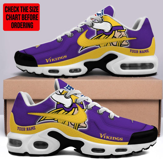 [TOUCHDOWN DEAL] NEW CUSTOMIZED NFL05 MVK MINNESOTA VIKINGS AIR MAX PLUS SNEAKERS