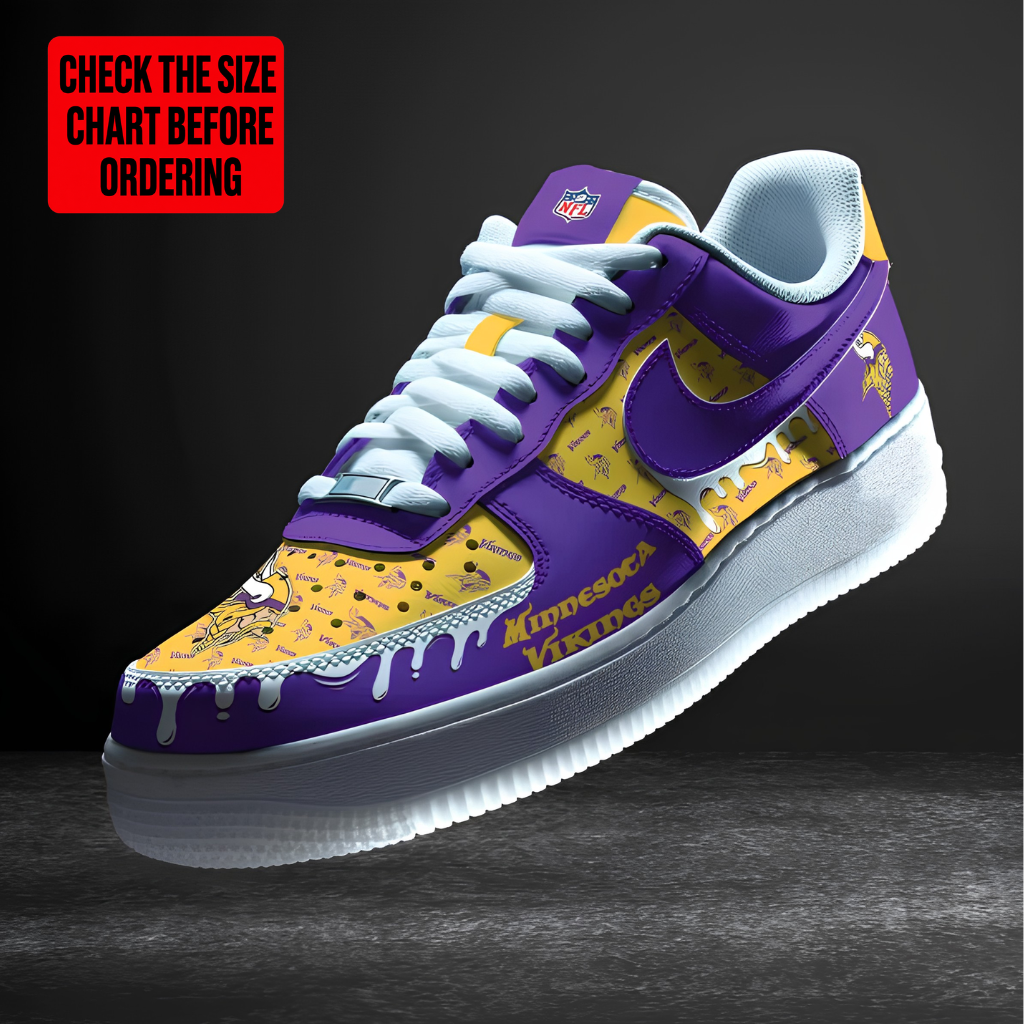 [TOUCHDOWN DEAL] NEW CUSTOMIZED NFL05 MVK MINNESOTA VIKINGS AF1 SHOES