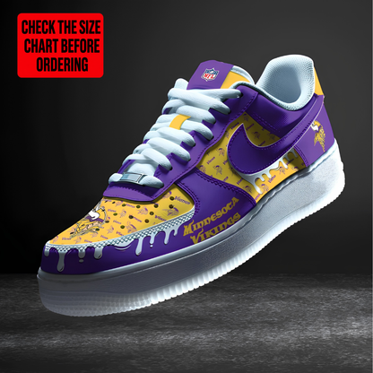 [TOUCHDOWN DEAL] NEW CUSTOMIZED NFL05 MVK MINNESOTA VIKINGS AF1 SHOES