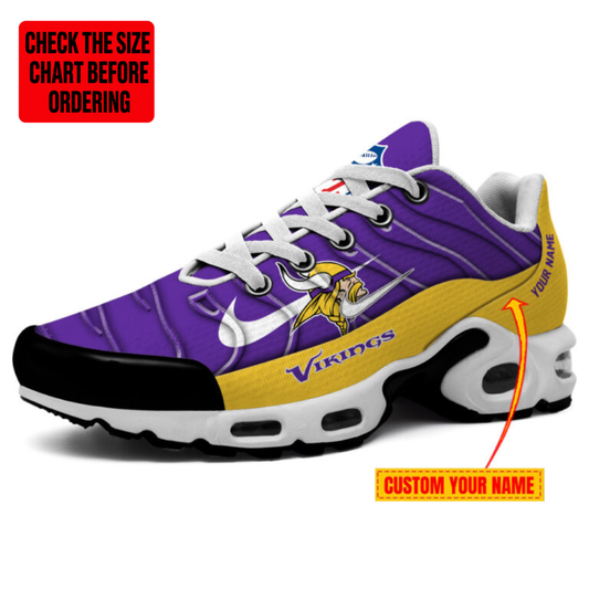 [TOUCHDOWN DEAL] NEW CUSTOMIZED NFL05 MVK MINNESOTA VIKINGS AIR MAX PLUS SNEAKERS