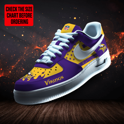 [TOUCHDOWN DEAL] NEW CUSTOMIZED NFL05 MVK MINNESOTA VIKINGS AF1 SNEAKERS