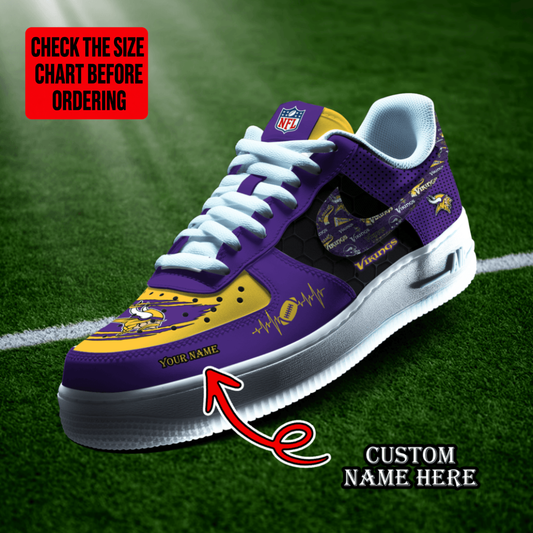 [TOUCHDOWN DEAL] NEW CUSTOMIZED NFL05 MVK MINNESOTA VIKINGS AF1 SHOES