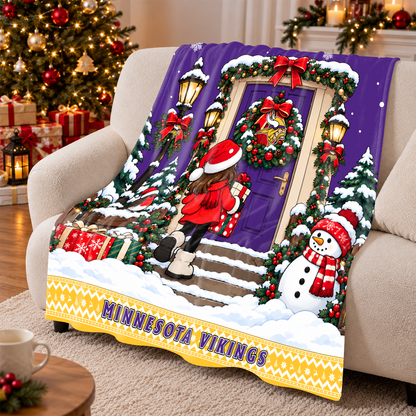 [TOUCHDOWN DEAL] NEW CUSTOMIZED NFL05 MVK THE VIKINGS FLEECE BLANKET
