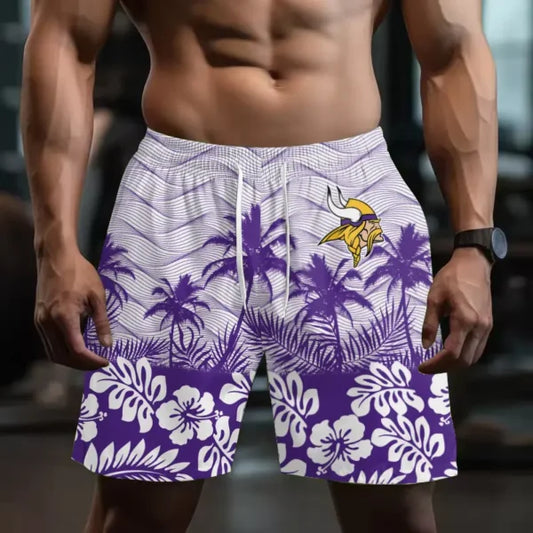 [TOUCHDOWN DEAL] NEW CUSTOMIZED NFL05 MVK MINNESOTA VIKINGS SHORT PANTS
