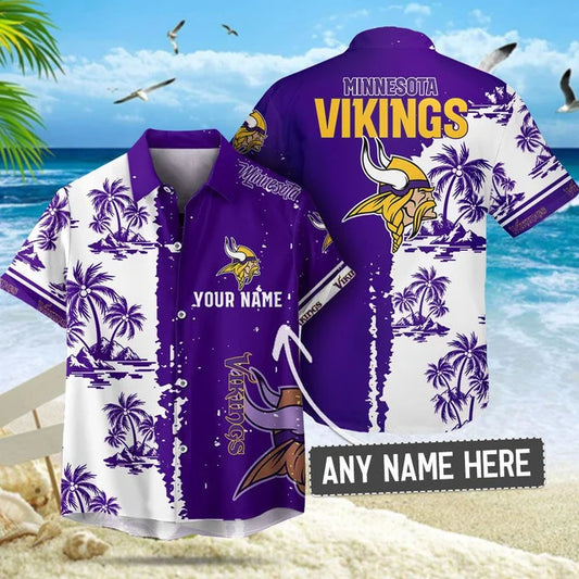[TOUCHDOWN DEAL] NEW CUSTOMIZED NFL05 MVK MINNESOTA VIKINGS UNISEX HAWAIIAN SHIRT & SHORTS SET