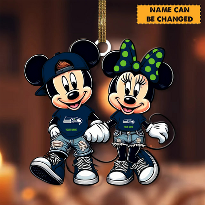 [TOUCHDOWN DEAL] NEW CUSTOMIZED NFL06 SSH SEATTLE SEAHAWKS CHRISTMAS ACRYLIC ORNAMENT