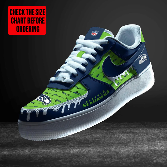 [TOUCHDOWN DEAL] NEW CUSTOMIZED NFL06 SSH SEATTLE SEAHAWKS AF1 SHOES