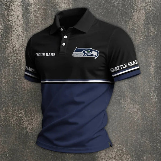 [TOUCHDOWN DEAL] NEW CUSTOMIZED NFL06 SSH SEATTLE SEAHAWKS POLO SHIRT