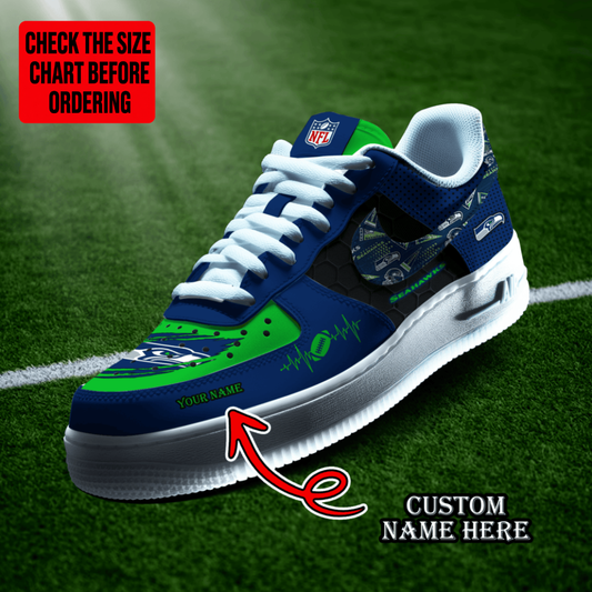 [TOUCHDOWN DEAL] NEW CUSTOMIZED NFL06 SSH SEATTLE SEAHAWKS AF1 SHOES
