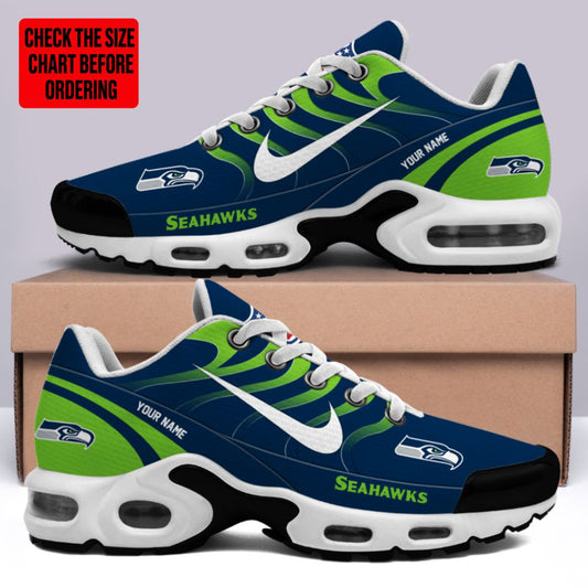 [TOUCHDOWN DEAL] NEW CUSTOMIZED NFL06 SSH SEATTLE SEAHAWKS AIR MAX PLUS SNEAKERS