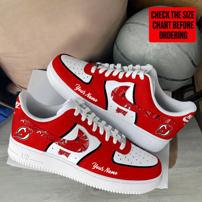 [PUCK DROP DEAL] NEW CUSTOMIZED NHL06 NJD NEW JERSEY DEVILS AF1 SHOES