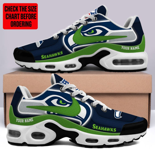 [TOUCHDOWN DEAL] NEW CUSTOMIZED NFL06 SSH SEATTLE SEAHAWKS AIR MAX PLUS SNEAKERS