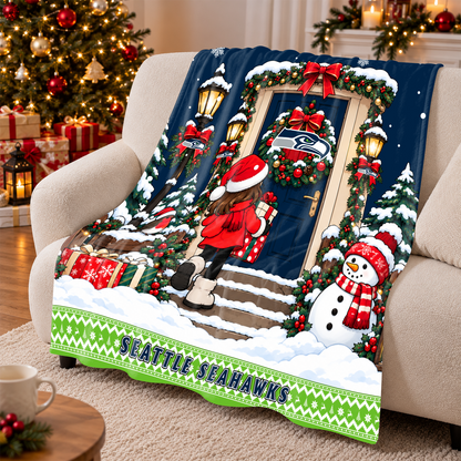 [TOUCHDOWN DEAL] NEW CUSTOMIZED NFL06 SSH THE SEAHAWKS FLEECE BLANKET