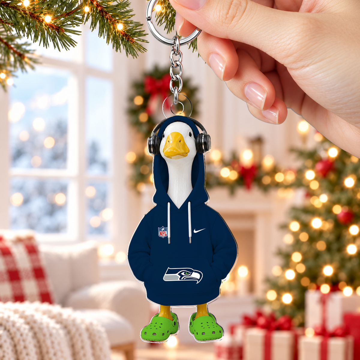 [TOUCHDOWN DEAL] NEW CUSTOMIZED NFL06 SSH SEATTLE SEAHAWKS ACRYLIC KEYCHAIN