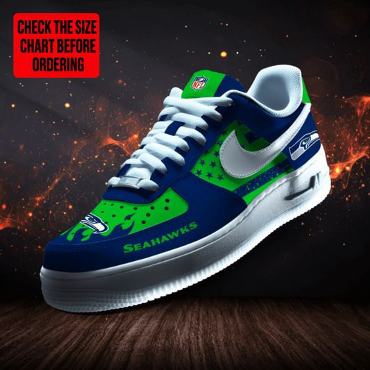 [TOUCHDOWN DEAL] NEW CUSTOMIZED NFL06 SSH SEATTLE SEAHAWKS AF1 SNEAKERS