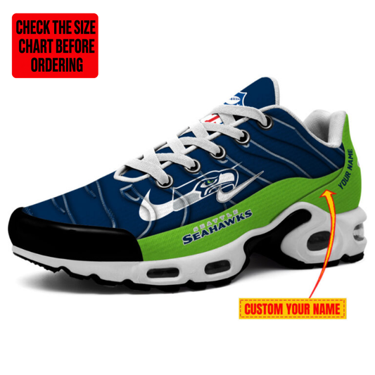 [TOUCHDOWN DEAL] NEW CUSTOMIZED NFL06 SSH SEATTLE SEAHAWKS AIR MAX PLUS SNEAKERS